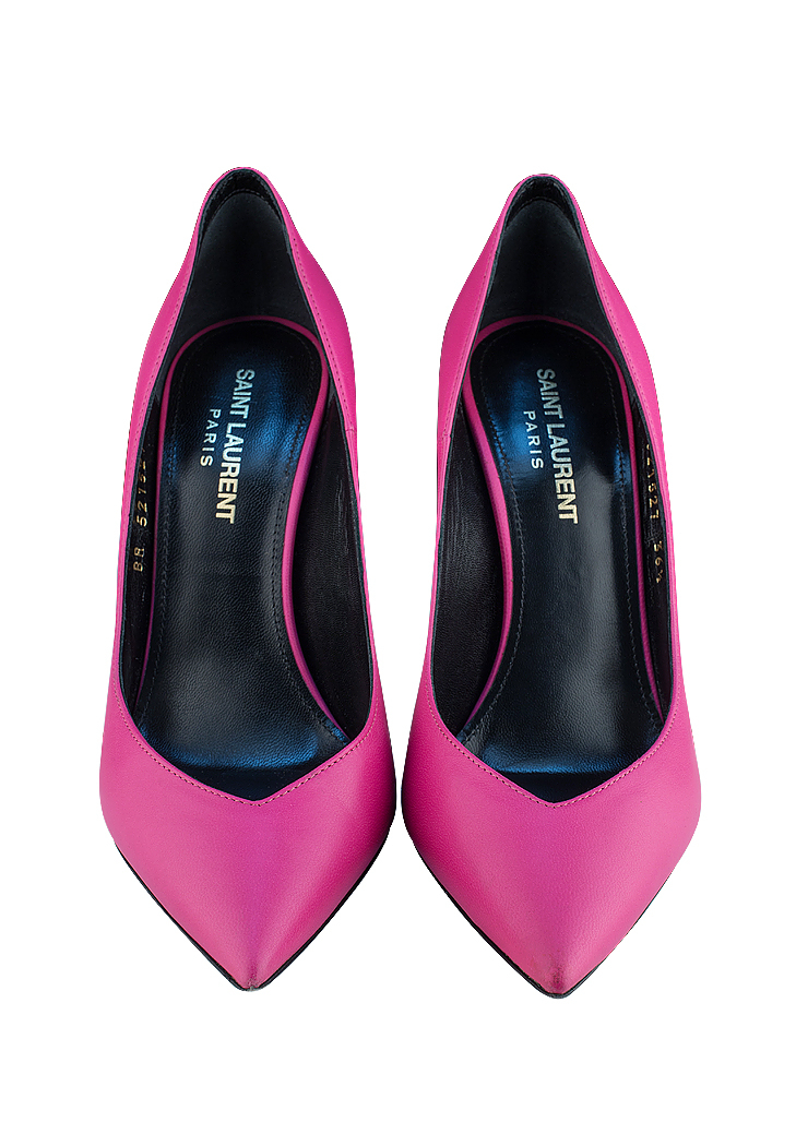 Розовые туфли-лодочки Saint Laurent