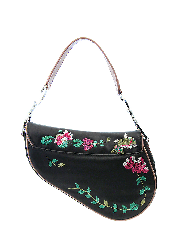 Шелковая сумка-седло Christian Dior