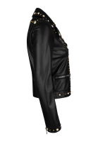 Черная кожаная куртка Gucci с заклепками