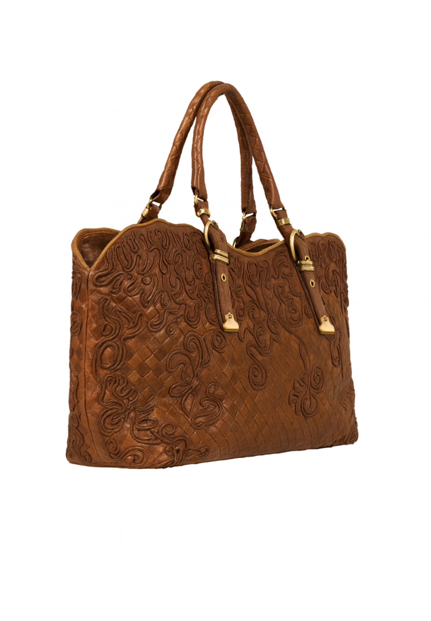 Коричневая сумка Bottega Veneta Cornely Tote