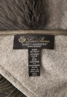 Кашемировая шаль Loro Piana с мехом и бахромой