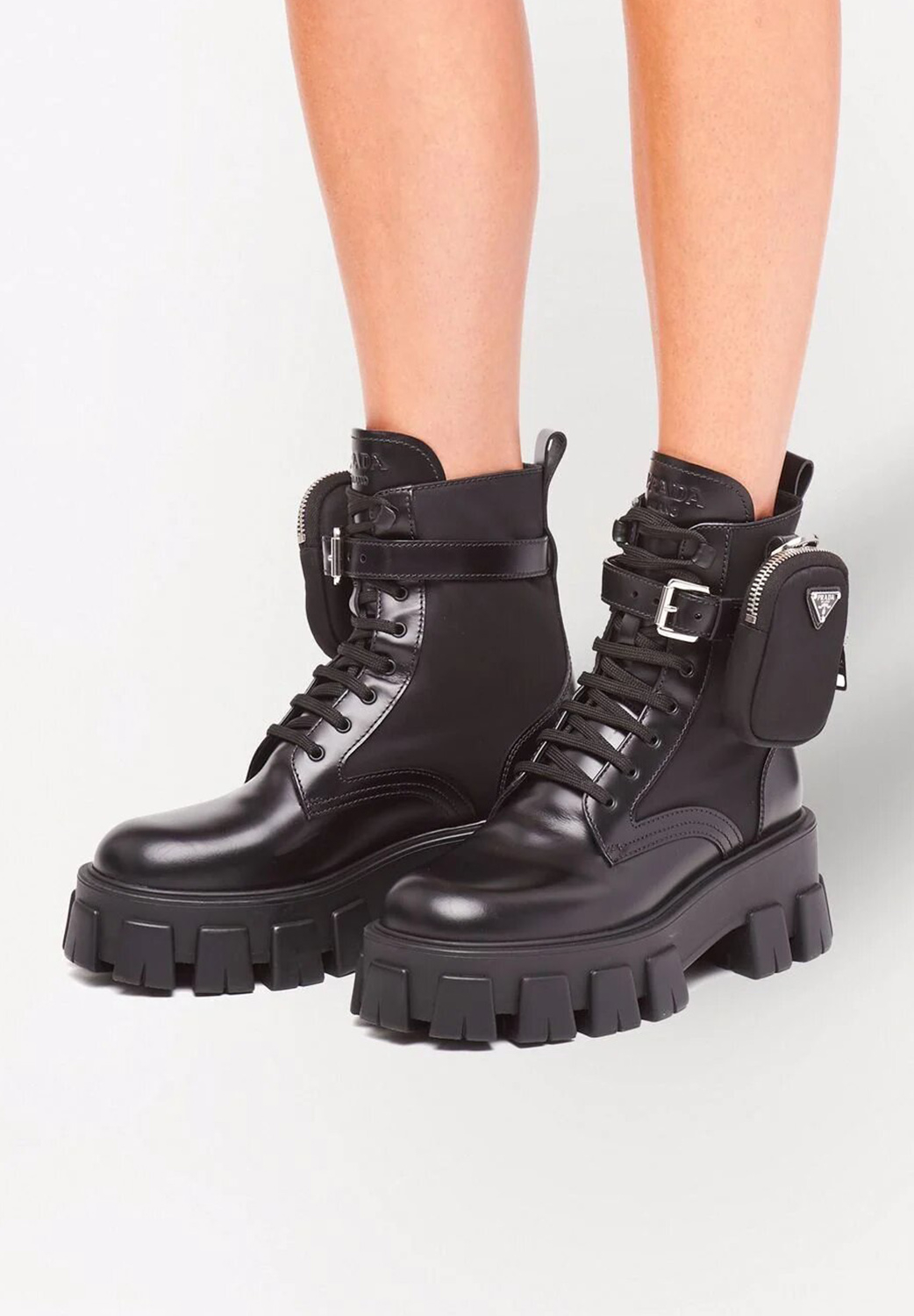 Кожаные ботинки Prada