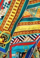 Шелковый платок Hermès Colliers de Chiens