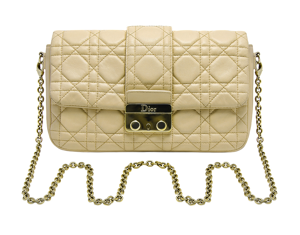 Бежевая сумка Christian Dior 