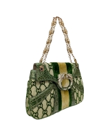 Бархатная сумка Gucci с монограммой