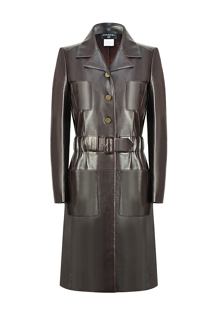 Кожаное пальто Chanel