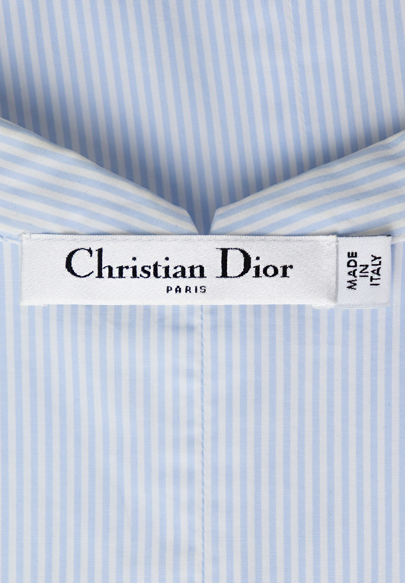 Голубое платье Christian Dior в полоску