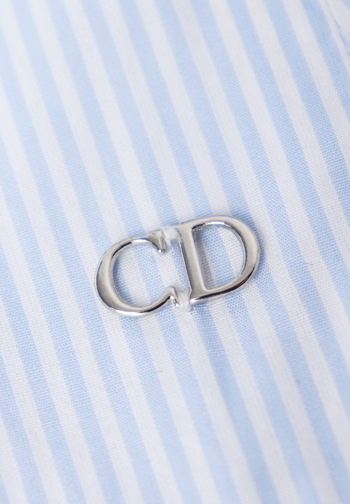 Голубое платье Christian Dior в полоску
