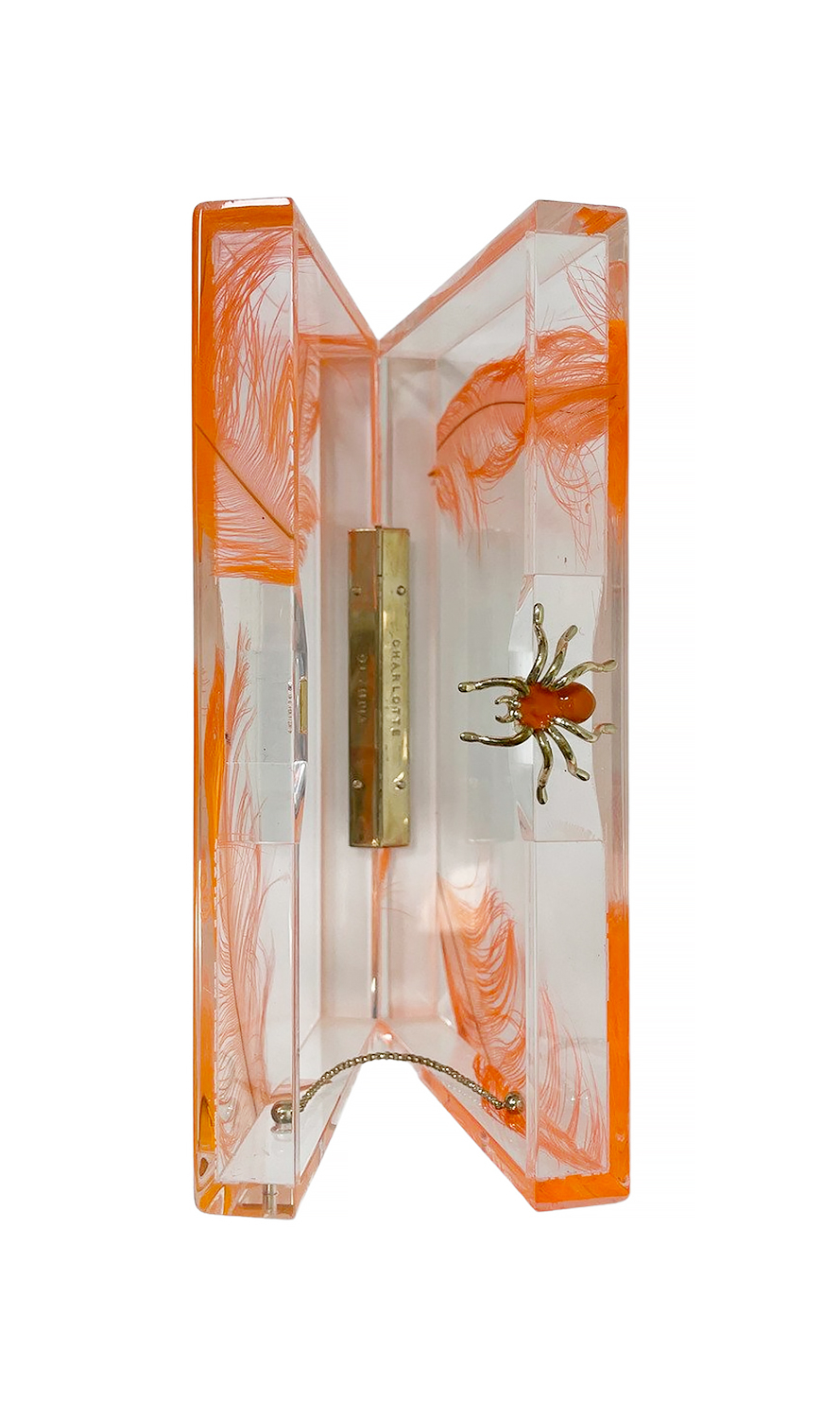 Клатч Charlotte Olympia с перьями