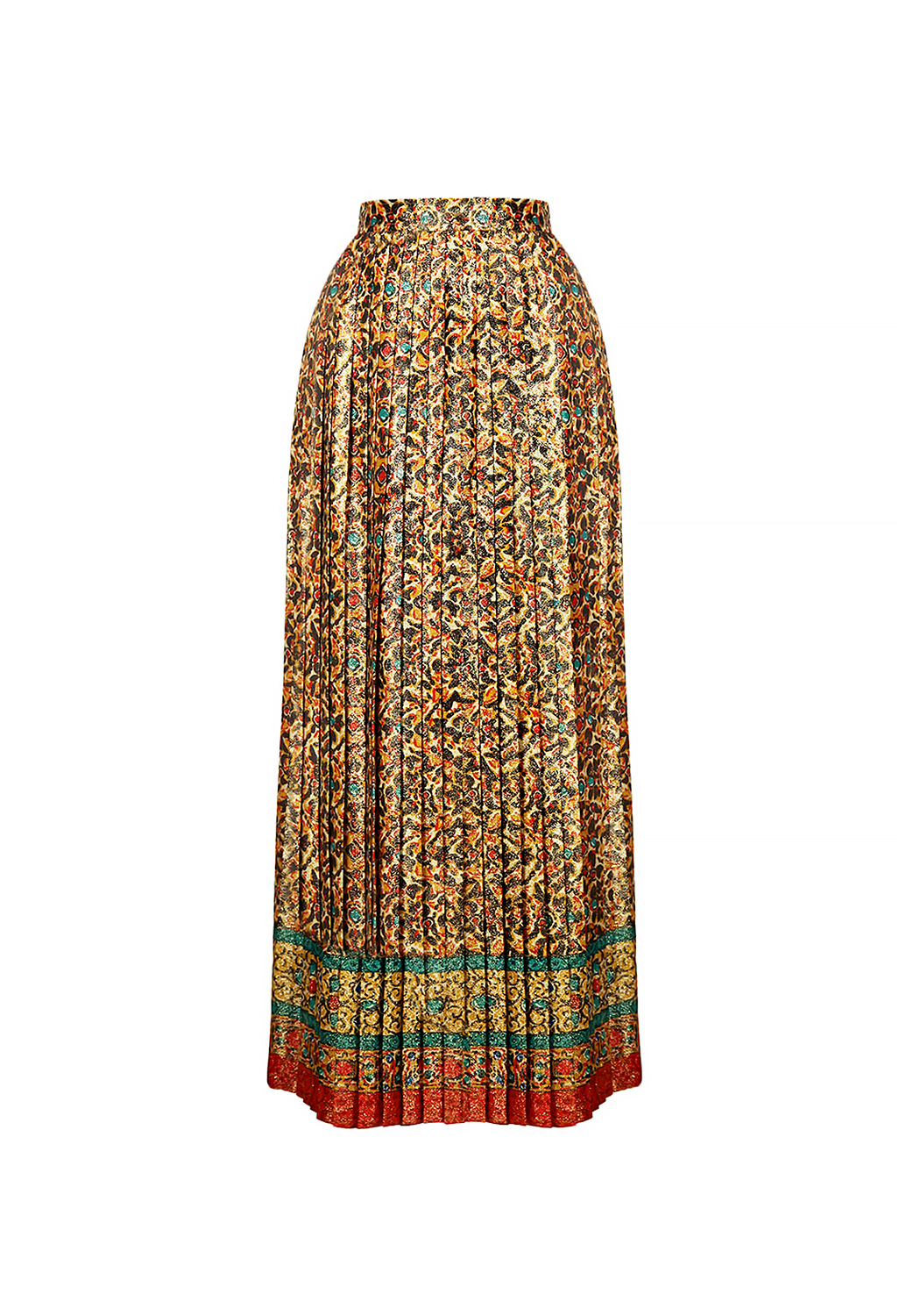 Юбка Saint Laurent с золотистым орнаментом