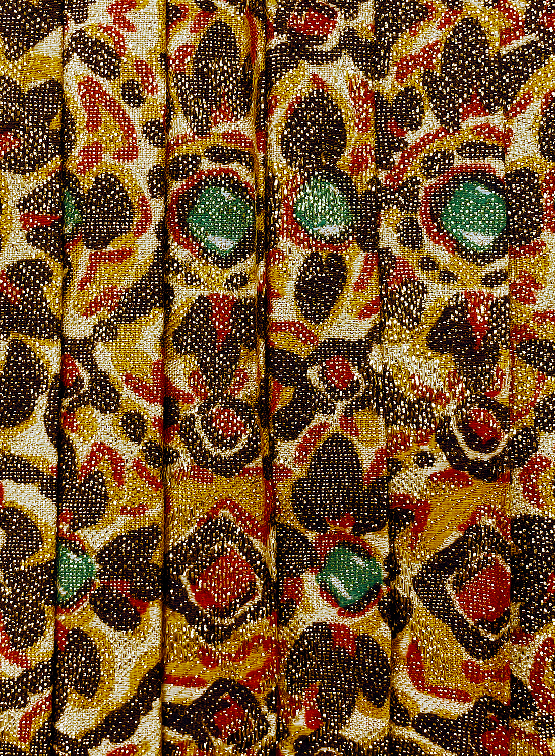 Юбка Saint Laurent с золотистым орнаментом