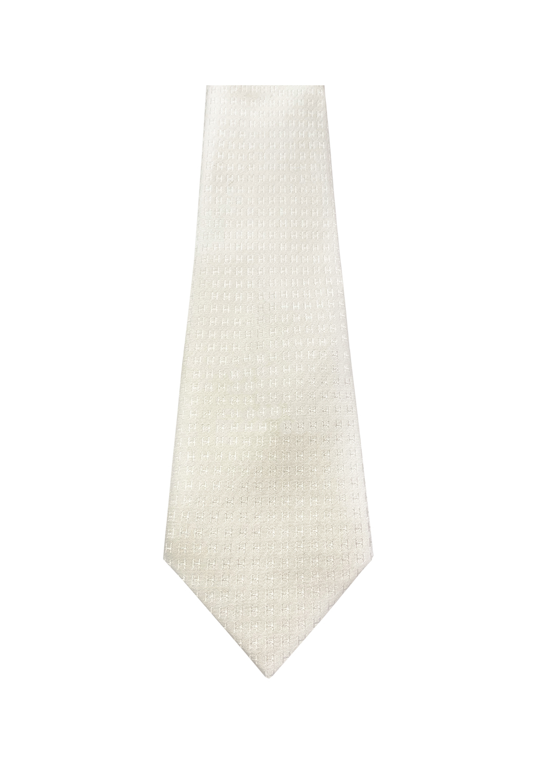 Шелковый галстук Hermès с логотипами