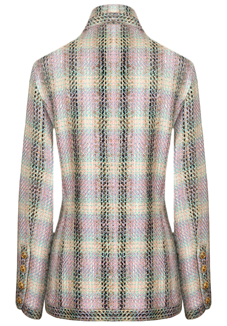 Нежно-пастельный твидовый жакет Chanel