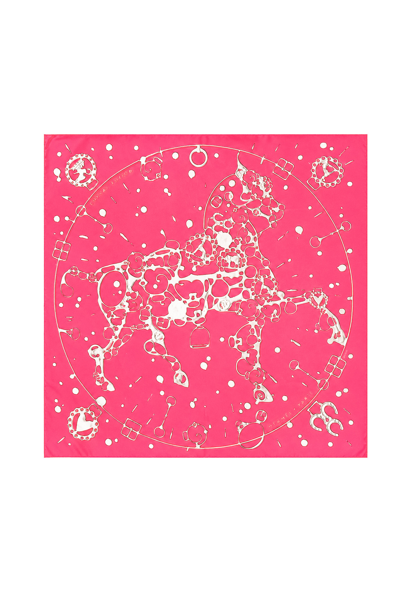 Шелковый платок Hermès Cheval Fusion