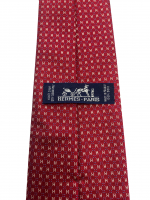 Шелковый галстук Hermès с логотипами