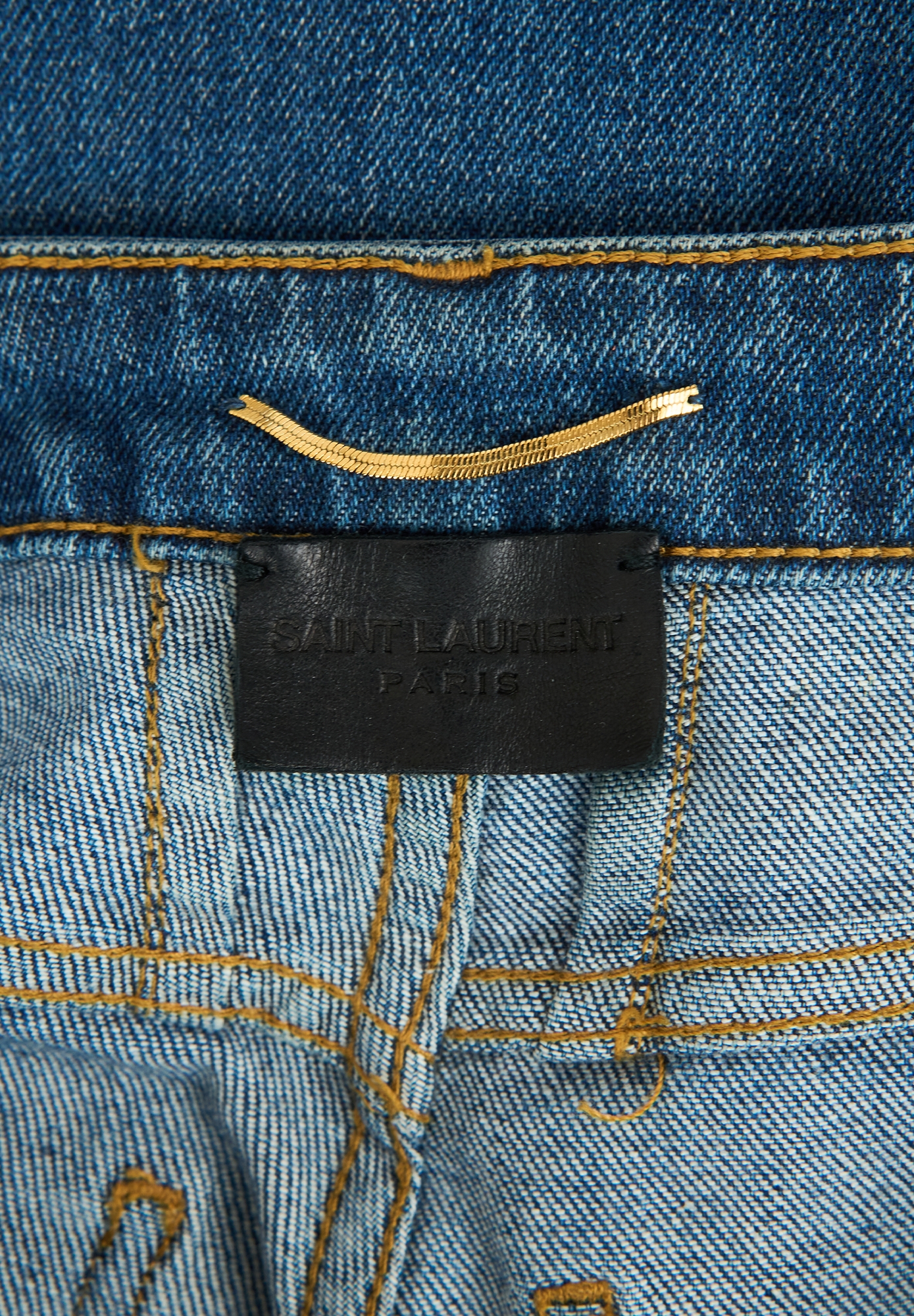 Голубые джинсы Saint Laurent