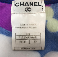 Сарафан Chanel с цветами и логотипами