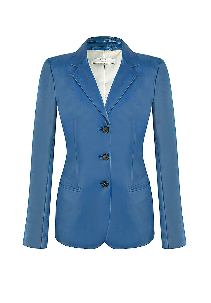 Кожаный жакет Prada