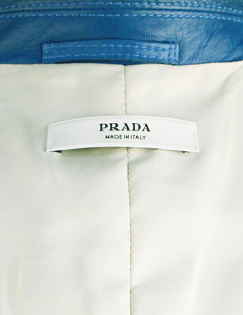 Кожаный жакет Prada