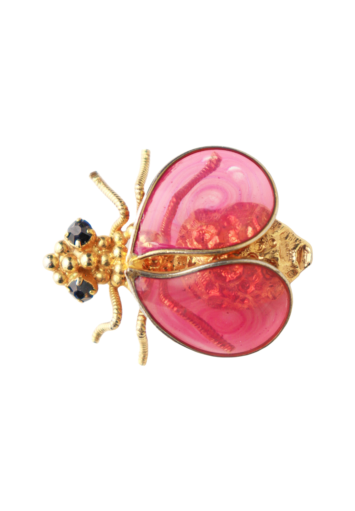 Брошь-мотылек Christian Dior с розовыми крыльями