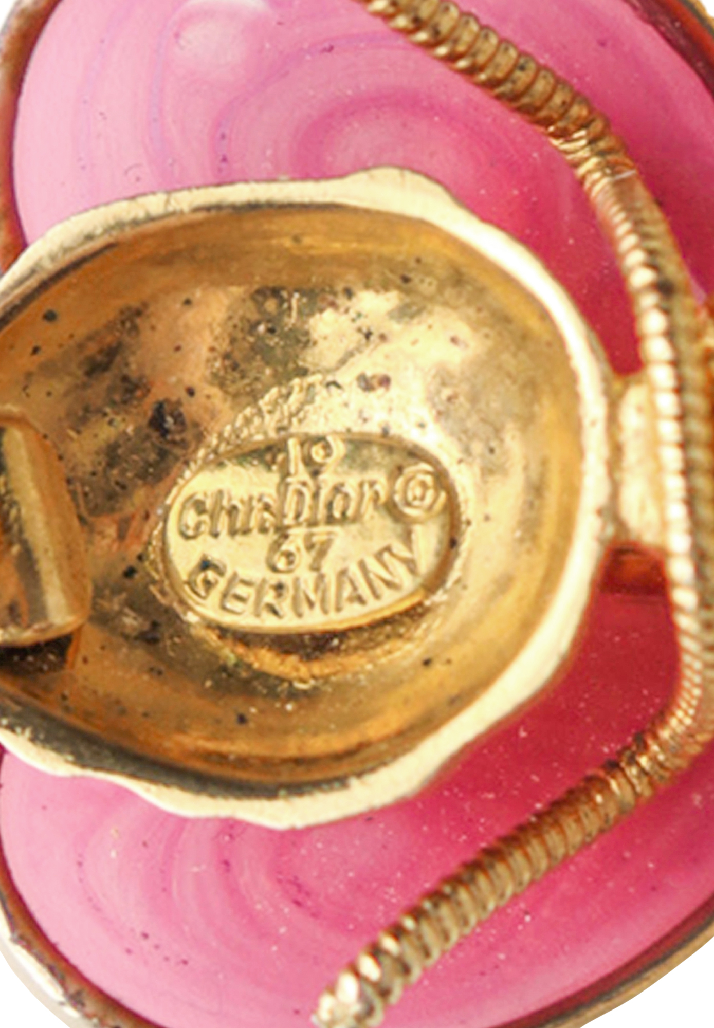 Брошь-мотылек Christian Dior с розовыми крыльями