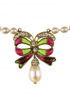 Жемчужное колье Chanel с подвеской-бантом