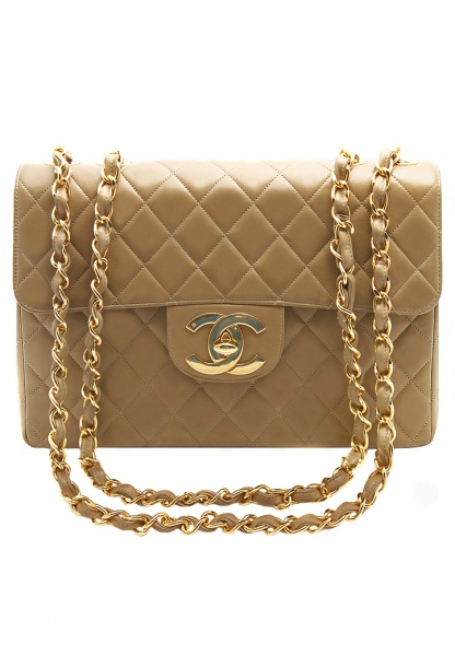 Бежевая сумка Chanel Jumbo