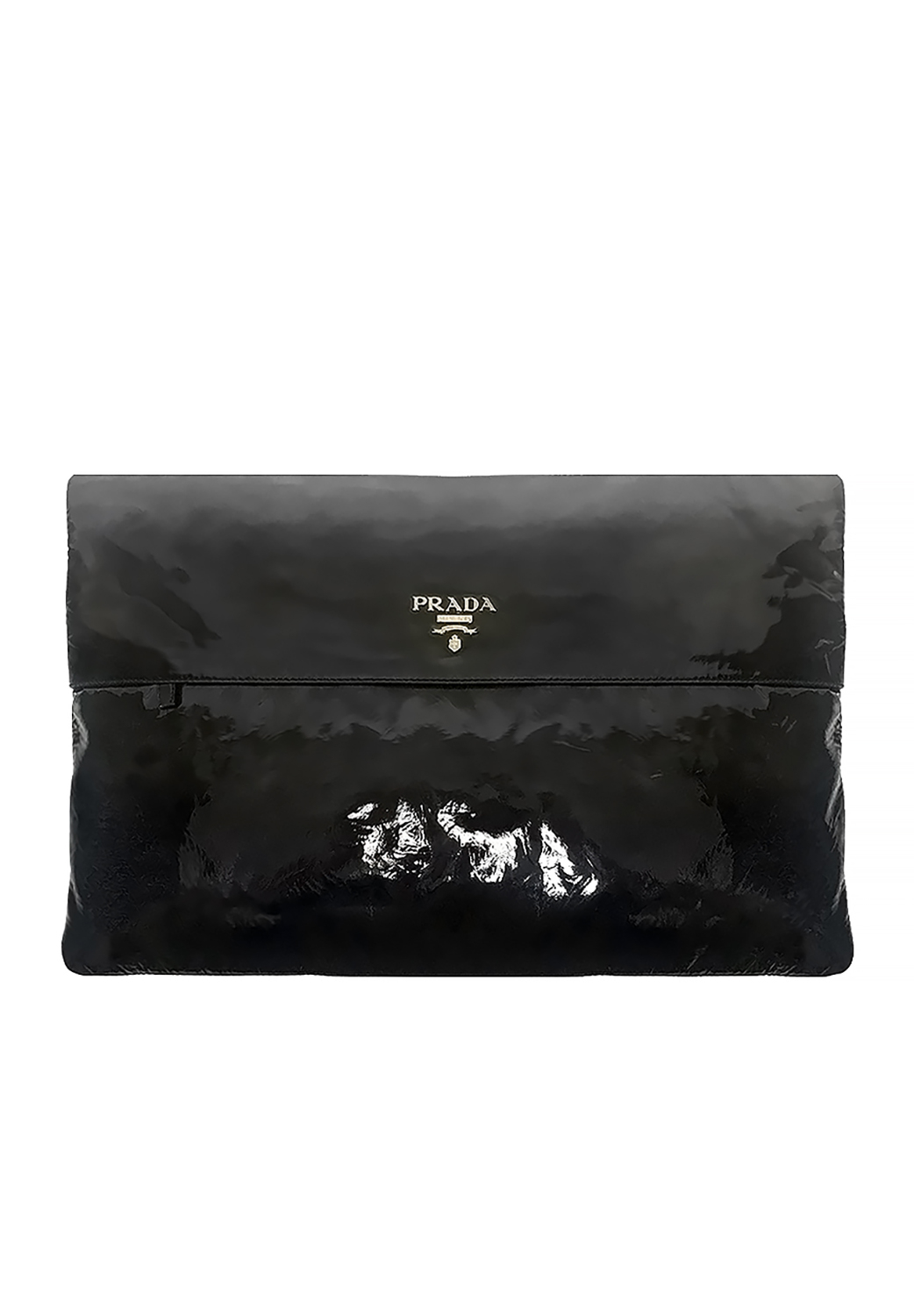 Лаковый клатч Prada