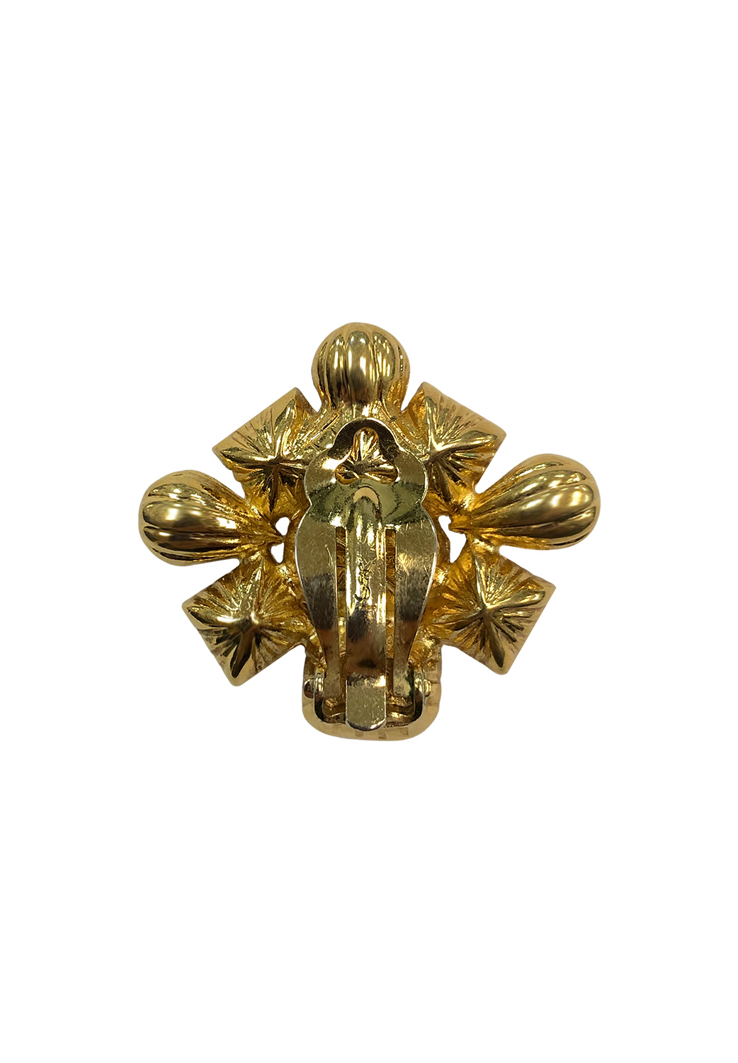 Винтажные клипсы Yves Saint Laurent с кристаллами