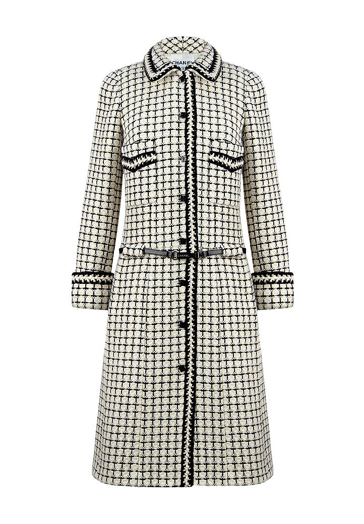 Твидовое пальто Chanel с кантом