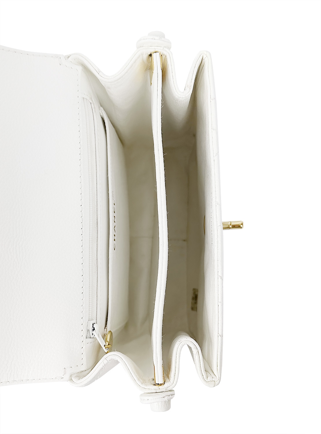 Белая стеганая сумка Chanel