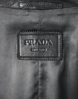 Кожаное пальто Prada