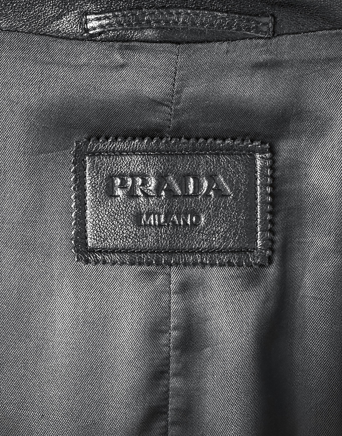 Кожаное пальто Prada