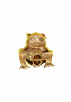 Брошь-лягушка Art с кристаллами и кабошоном