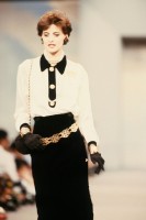 Черная бархатная юбка Chanel