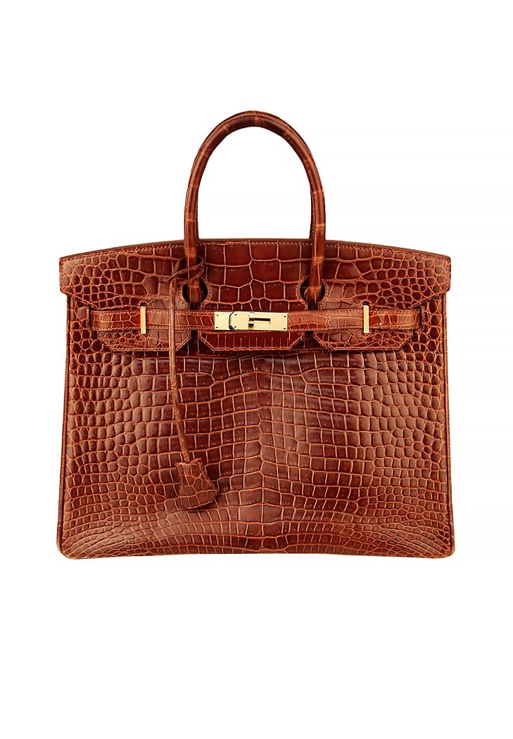 Крокодиловая сумка Hermès Birkin 35 Miel Porosus