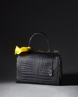 Сумка Hermès Sac Mallette Docteur Noir Porosus