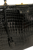Сумка Hermès Sac Mallette Docteur Noir Porosus