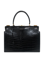 Сумка Hermès Sac Mallette Docteur Noir Porosus