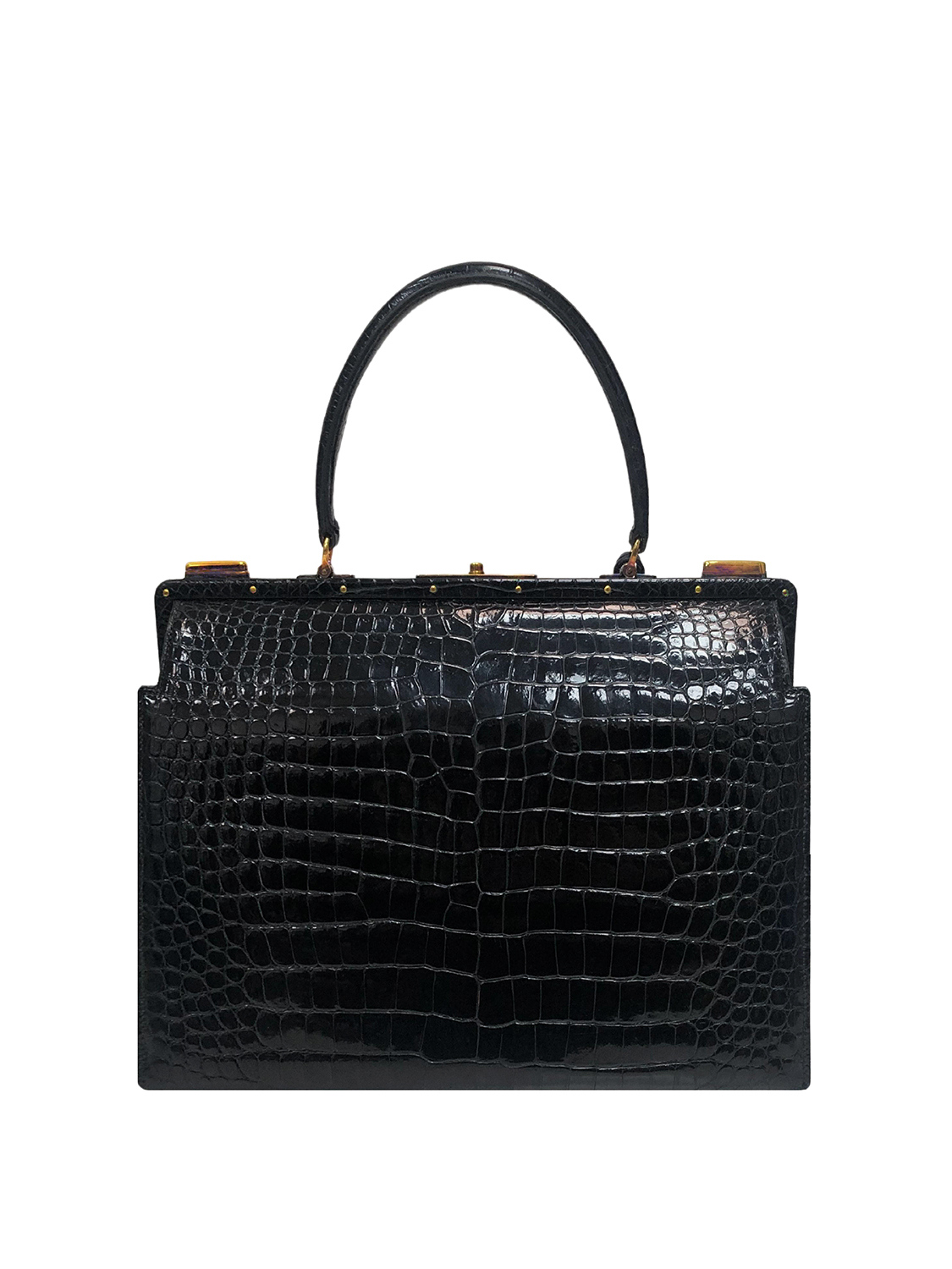 Сумка Hermès Sac Mallette Docteur Noir Porosus