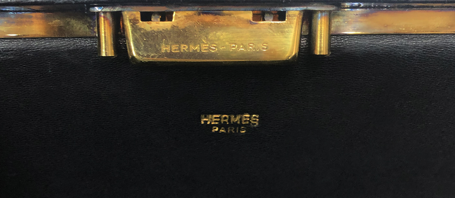Сумка Hermès Sac Mallette Docteur Noir Porosus