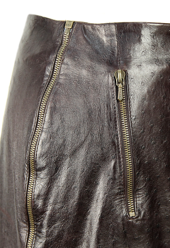 Кожаная юбка Christian Dior