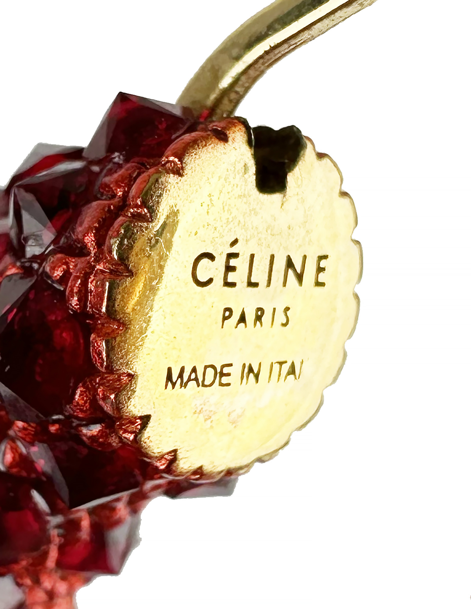 Красные серьги Céline 