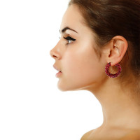 Красные серьги Céline 