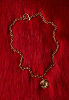 Колье-цепь Chanel с подвеской-логотипом