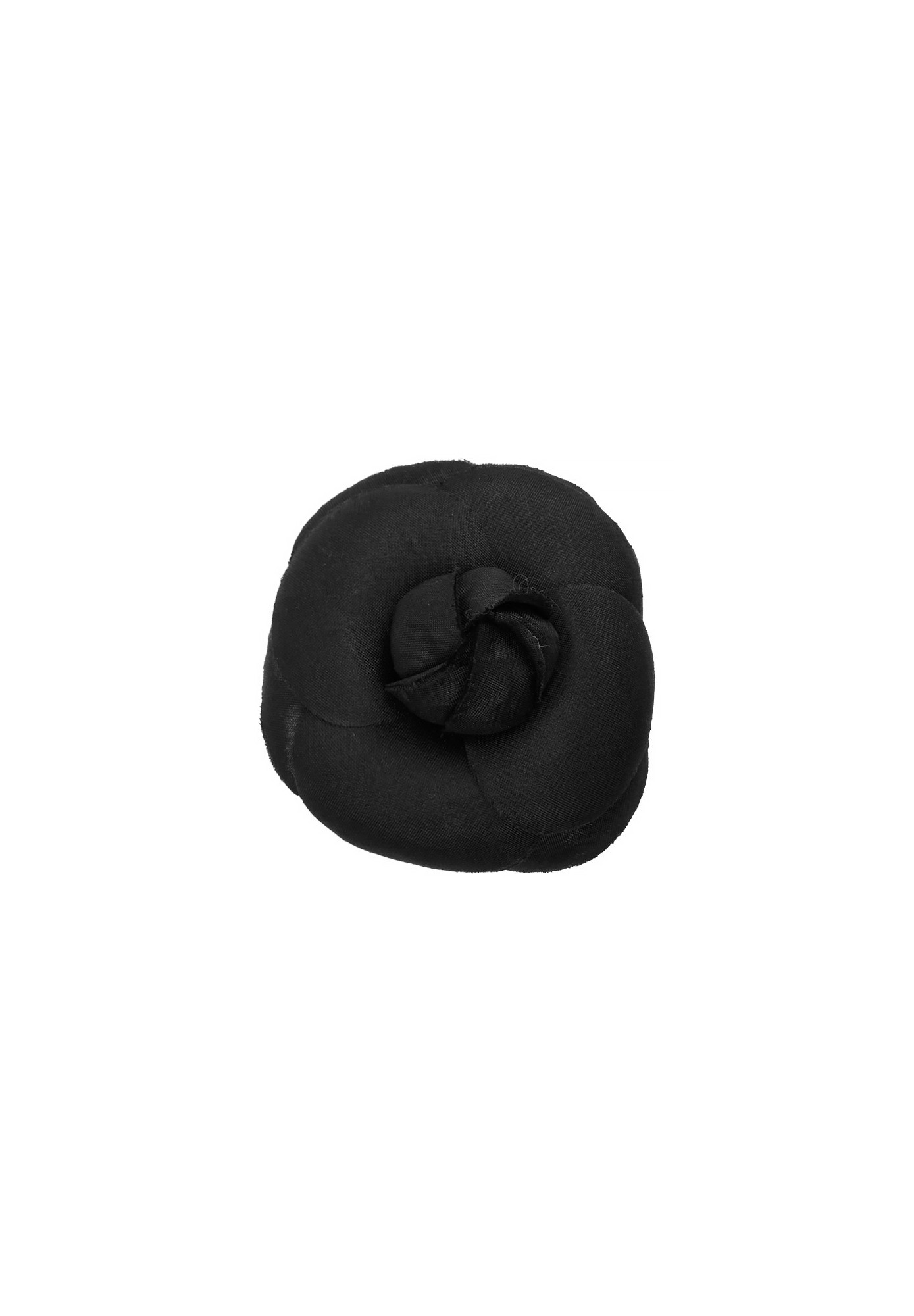 Миниатюная черная брошь-камелия Chanel