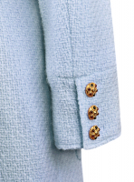 Нежно-голубой твидовый жакет Chanel