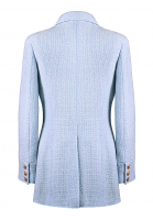 Нежно-голубой твидовый жакет Chanel