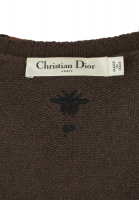 Коричневый свитер Christian Dior с абстрактным узором