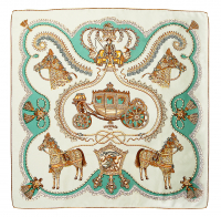 Шелковый платок Hermès Paperoles